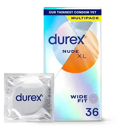 Durex Nude Ultra Thin Wide Fit Condoms 36 pack