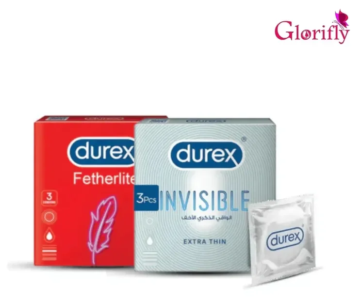 Durex - Condoms 3s feather lite + Durex Condom Invisible 3'S.